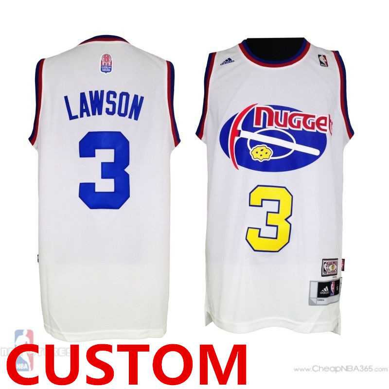 Men & Youth Customized Denver Nuggets ABA Hardwood Classic Swingman White Jersey